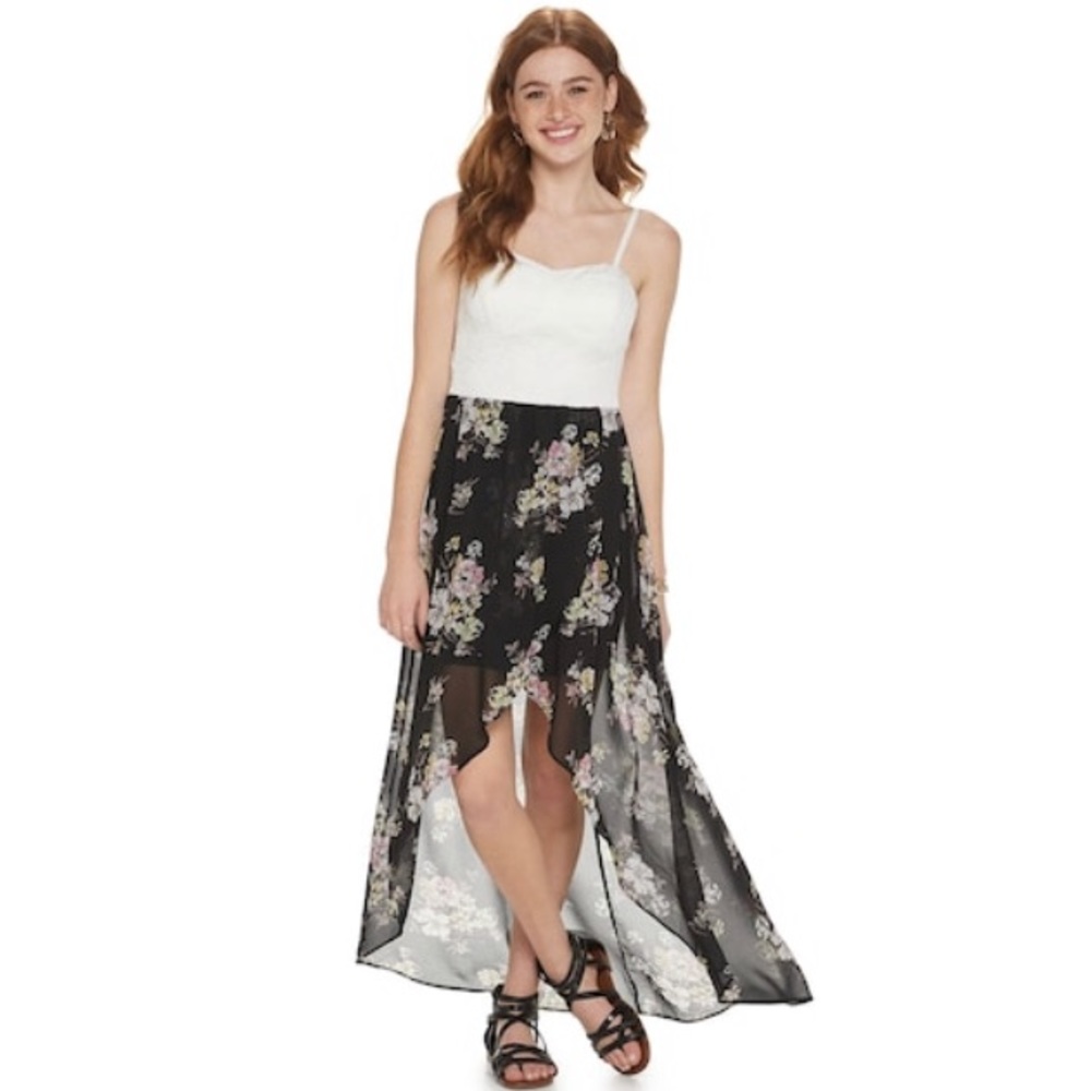 Juniors lily rose molded cup maxi dress